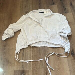 FTF Long Sleeve crop style button up 0X (XL)